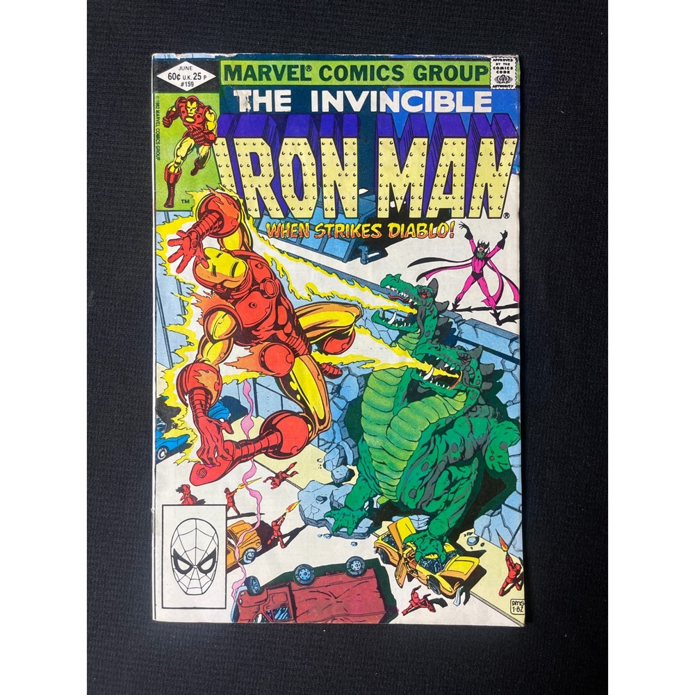 The Invincible Iron Man Comic Book 159 When‎ Strikes Diablo